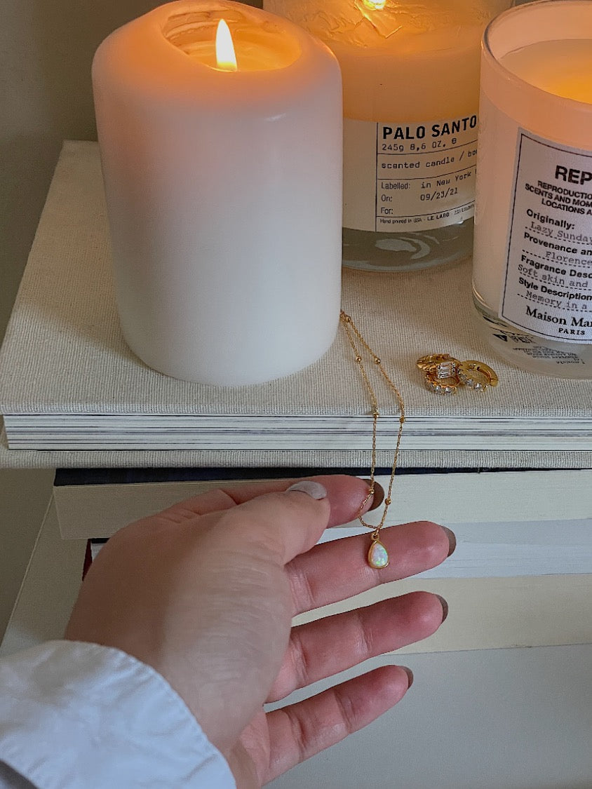 Esme Opal Teardrop Necklace