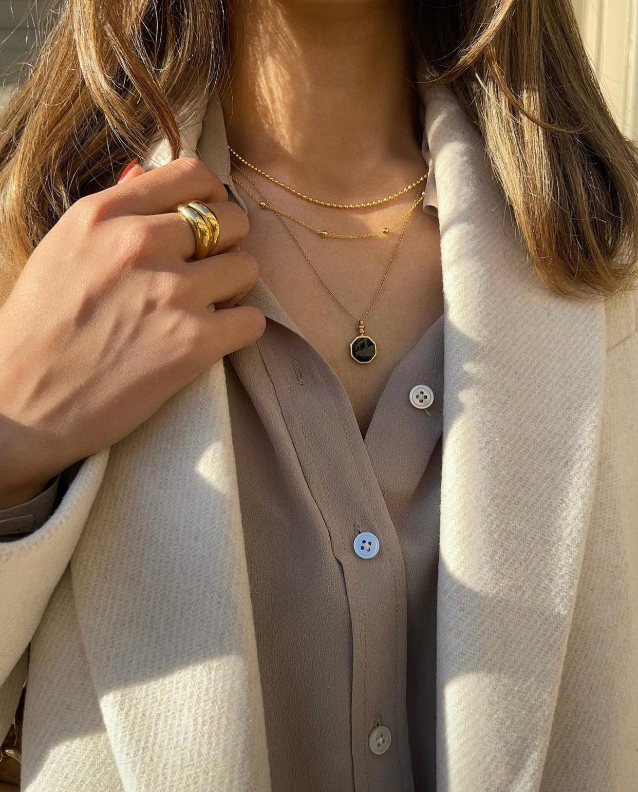 gold plated jewelry elena necklace pendant