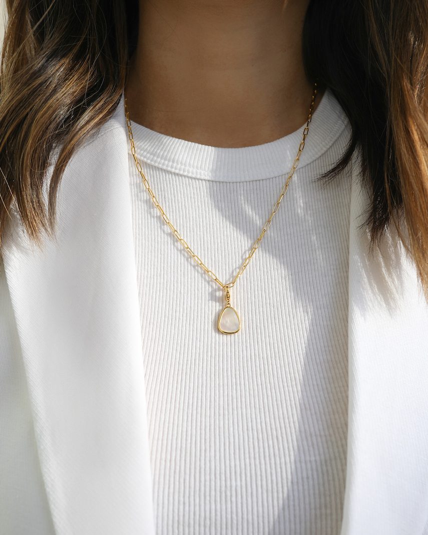 mother of pearl stone maya pendant SOPHIYA