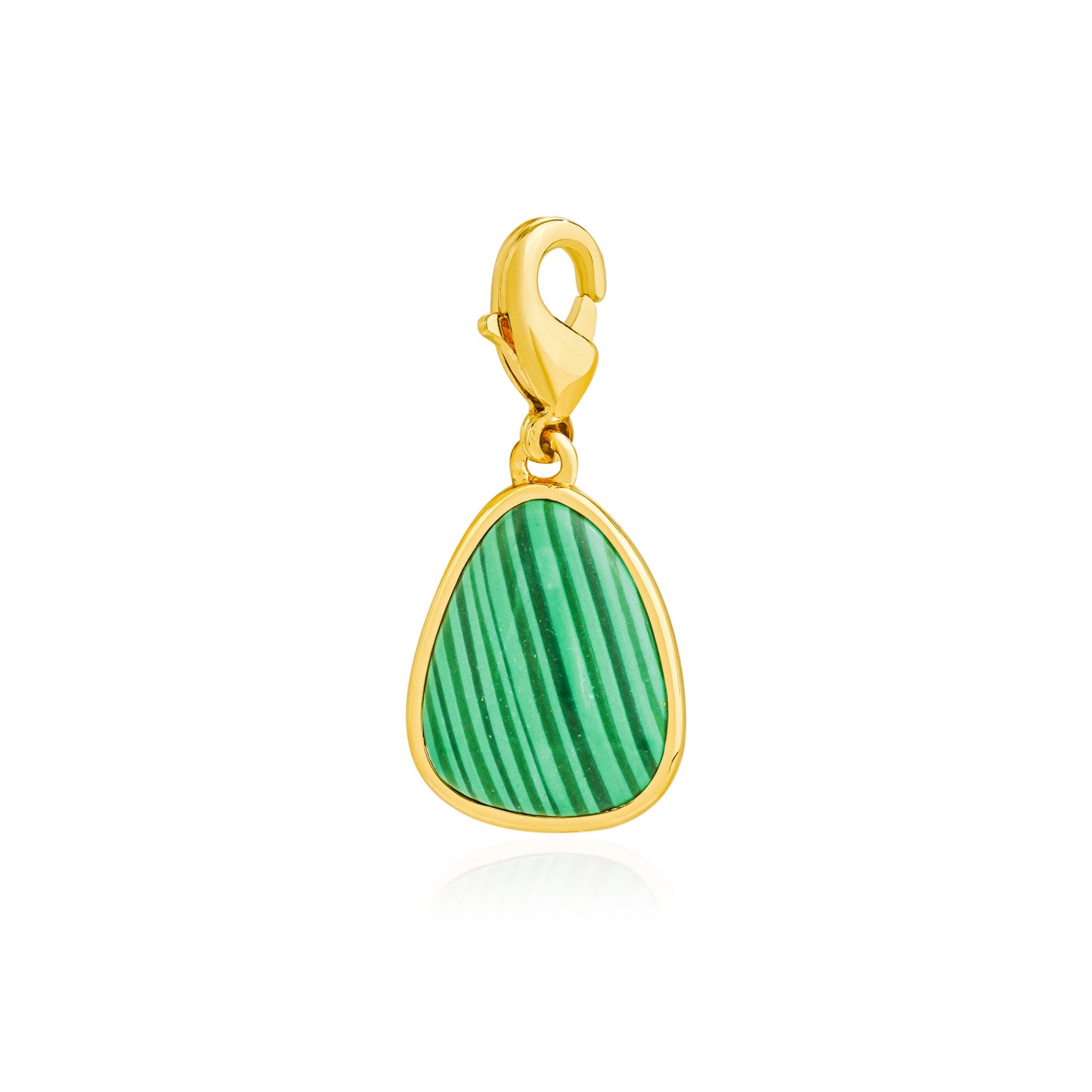 18k gold plated jewelry removable pendant malachite