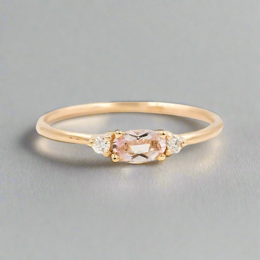 Sofia light pink cz zircon 18k gold plated sterling silver ring sophiya jewelry
