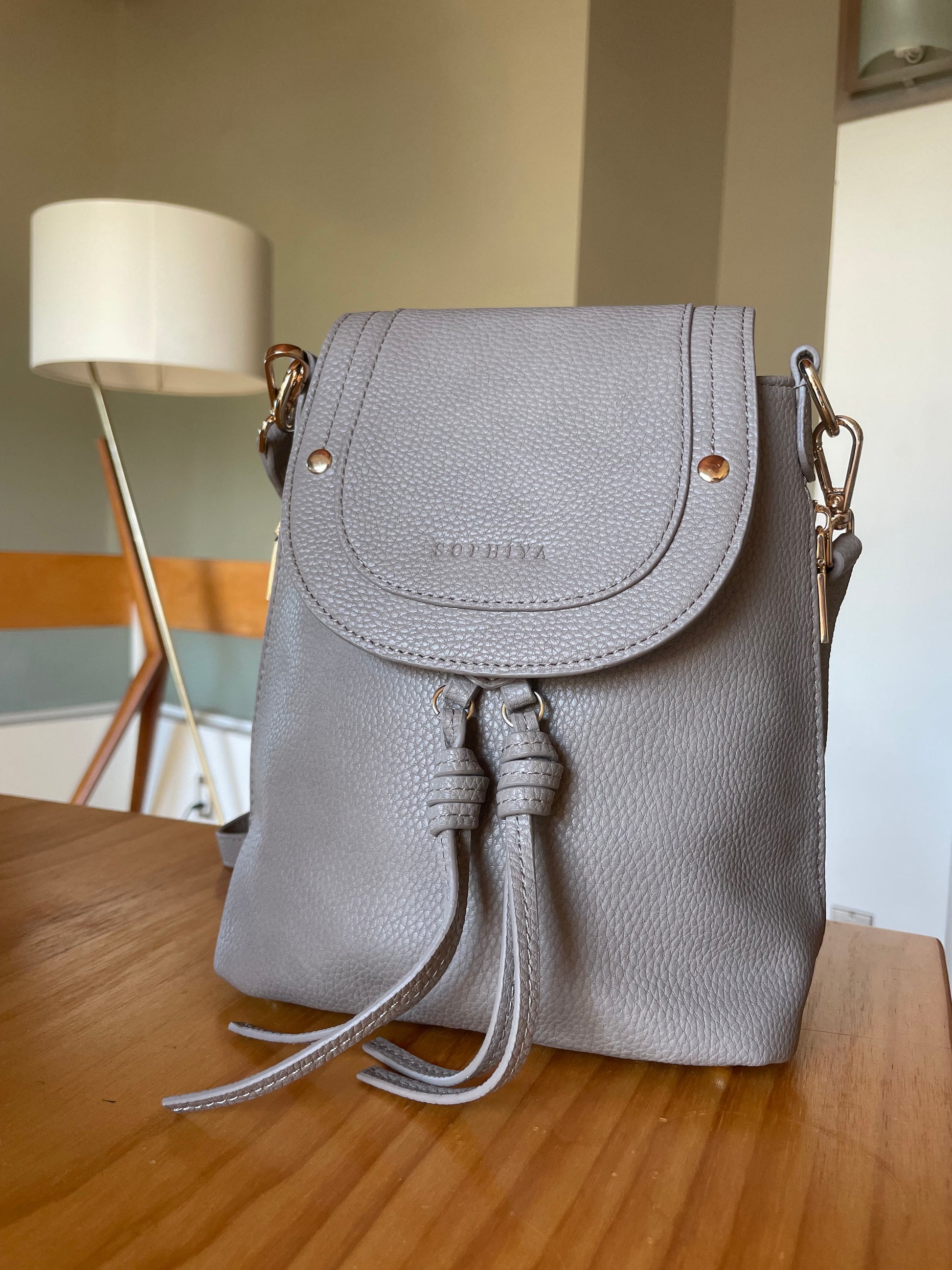 Zoe Convertible Small Backpack, Affordable Designer Bag, Vegan Leather Black