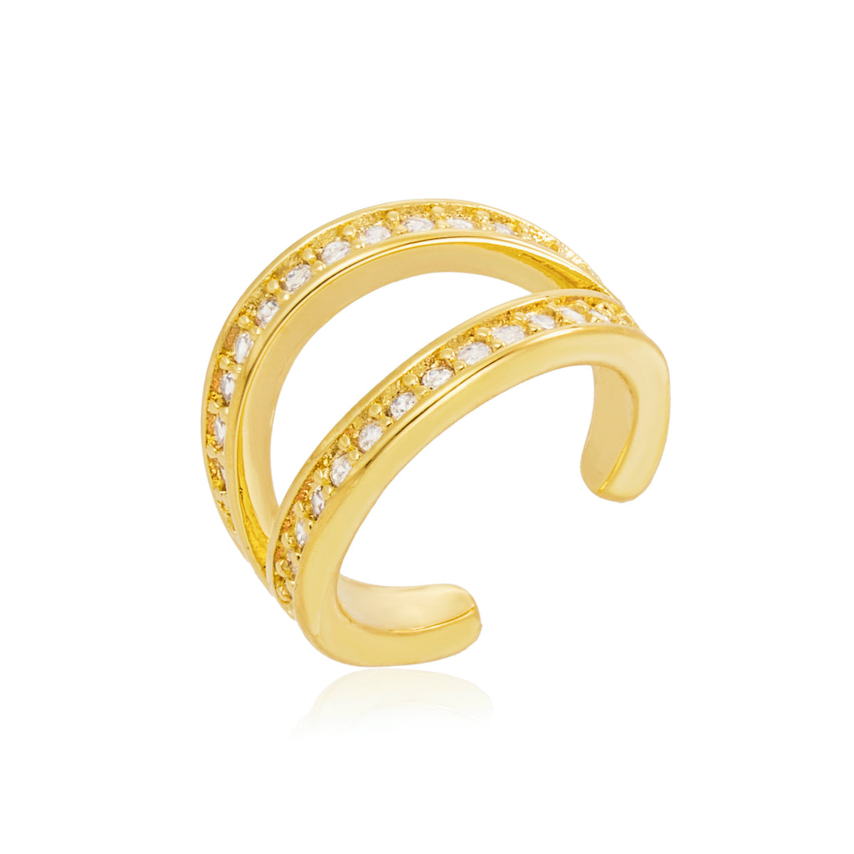 ear cuff gold plated brass jewelry
