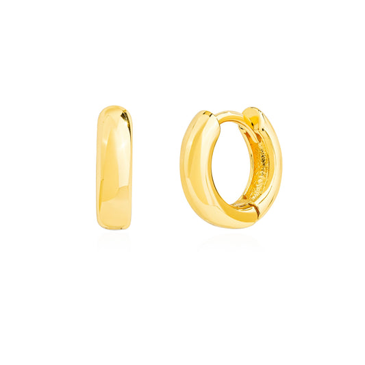 18k gold plated brass earrings huggies simple dainty