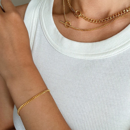 erin mini gold plated jewelry chains 18k gold plated