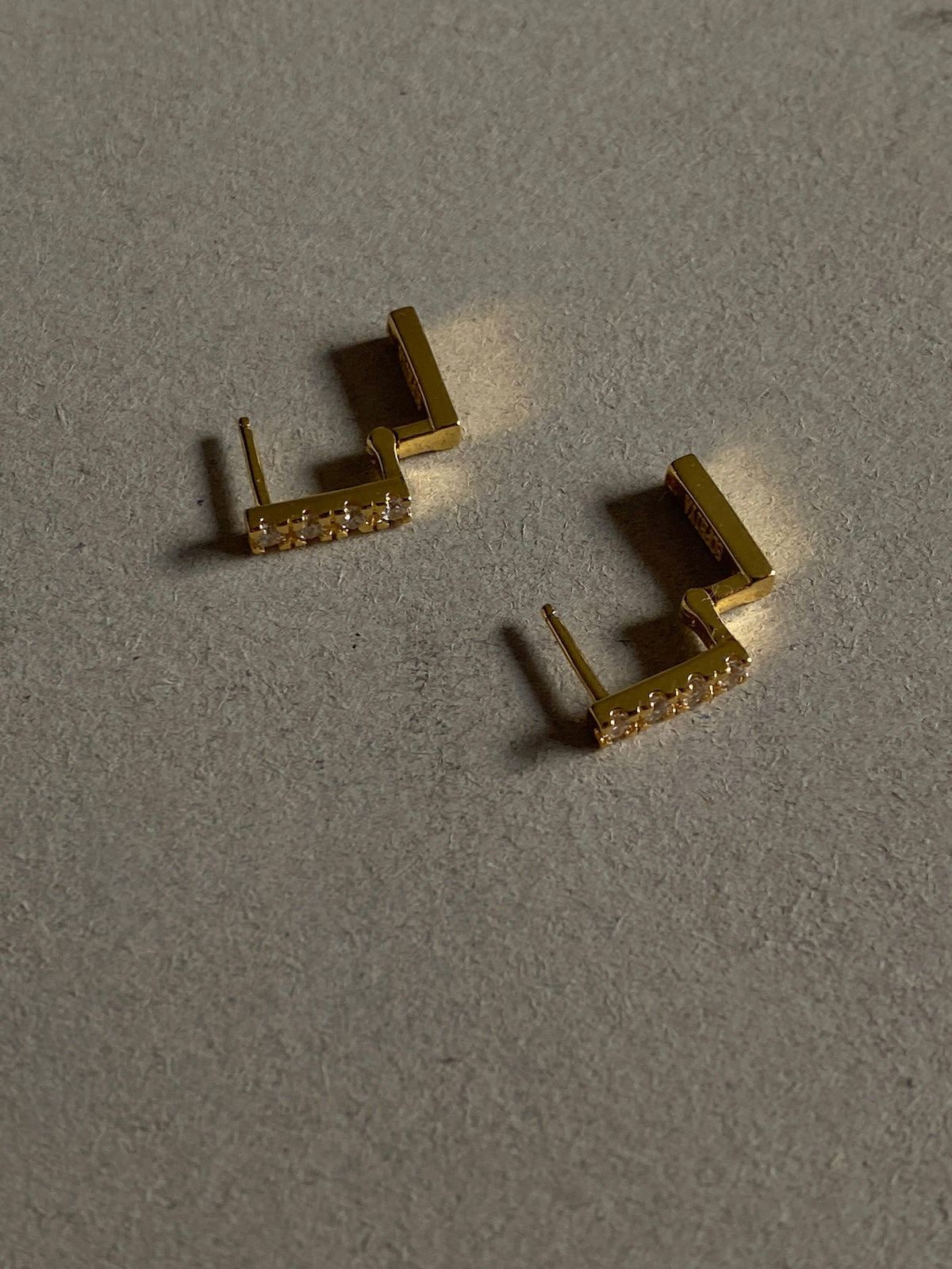 gold plated jewelry gwen earrings huggie hoops