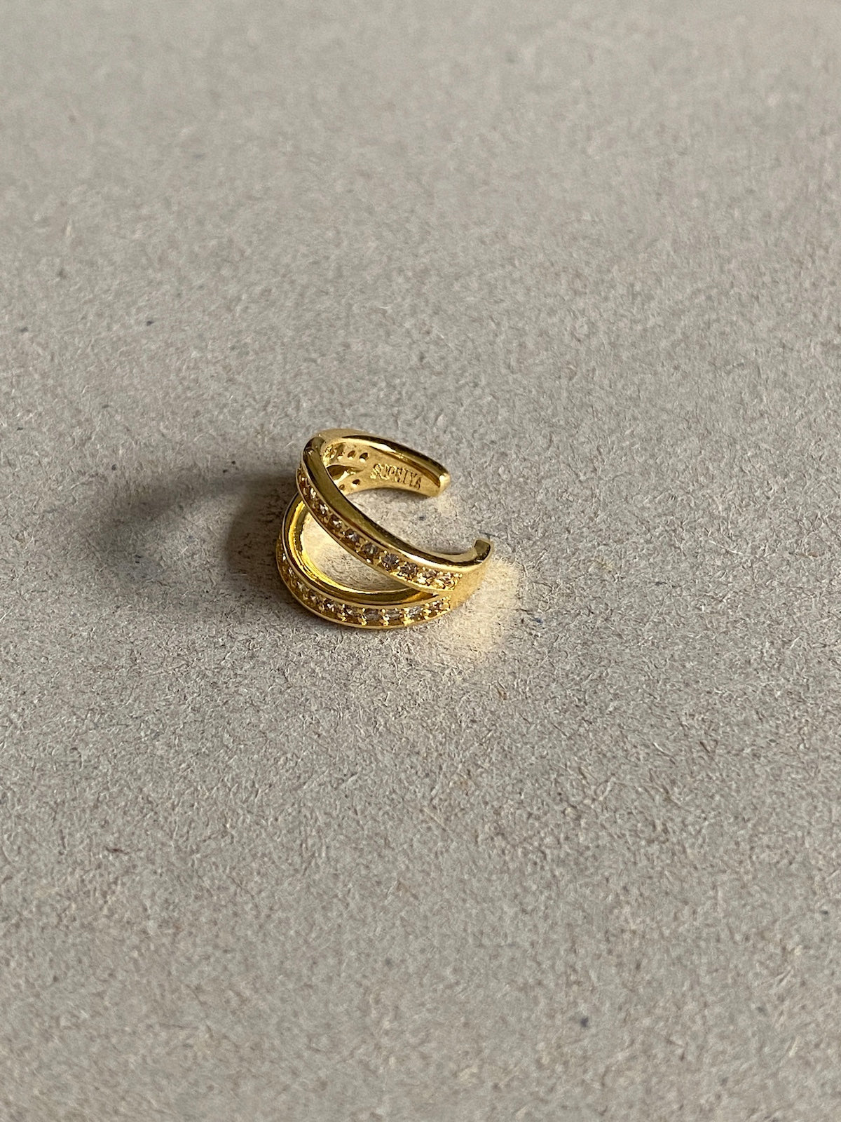 gold plated jewelry gwen earrings huggie hoops ear cuff
