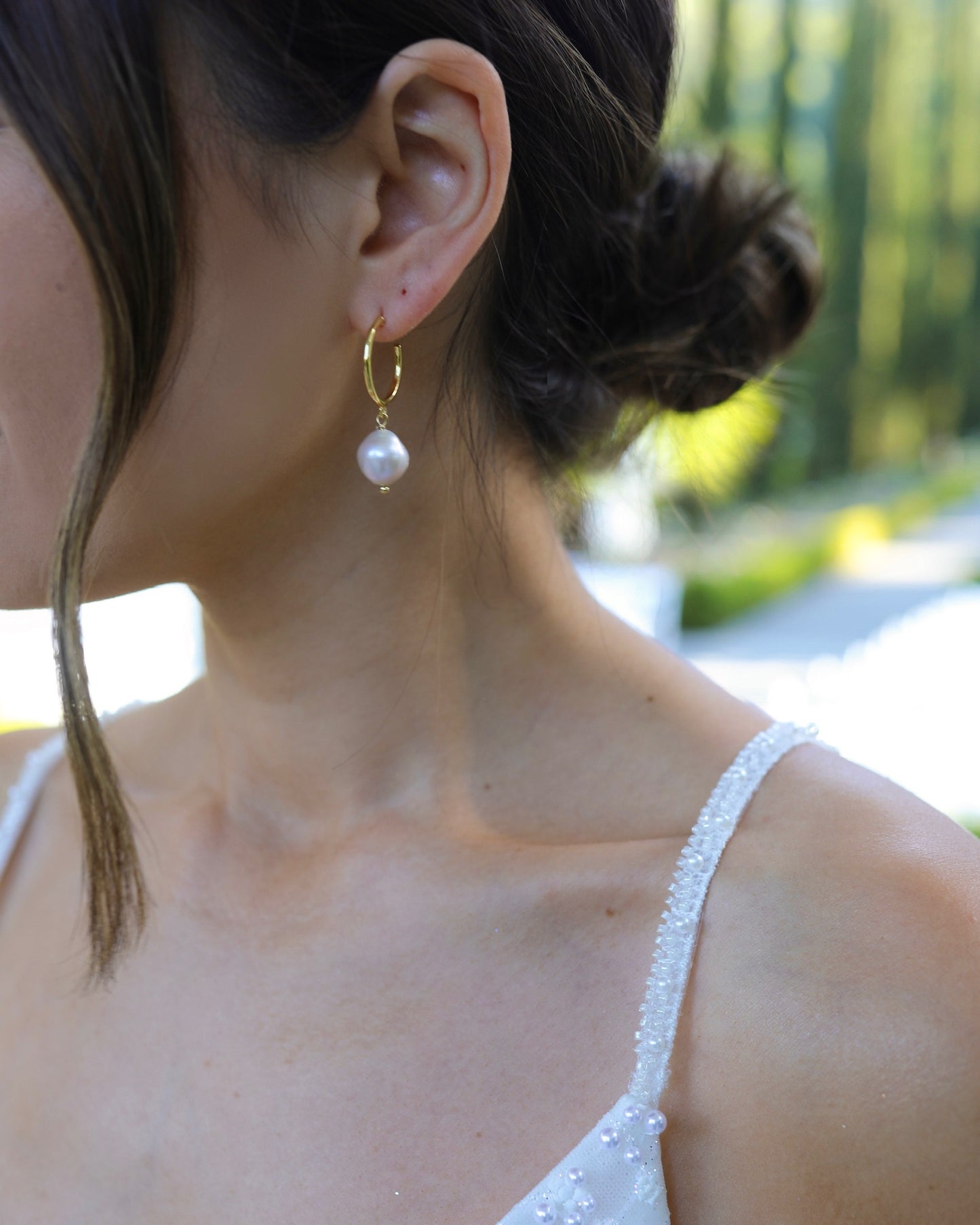 ava pearl earring baroque wedding