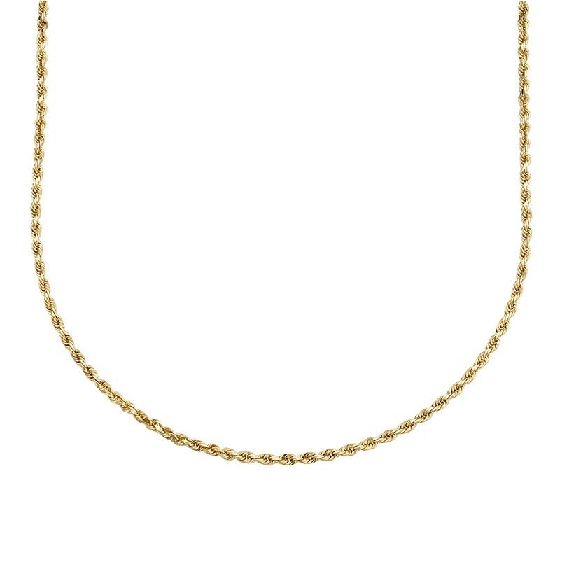 twist chain gold necklace